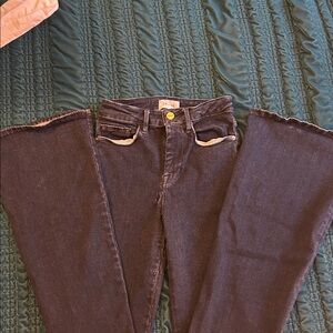 Frame Dark Blue Flared Jeans